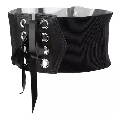 Women's Wide Corset Lace Up Corsage Waist Belt Girdle Belt • £7.06