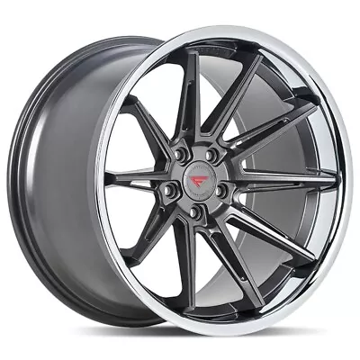 19X8.5/20X12  Staggered Ferrada Wheels CM2 Matte Graphite With Chrome Lip • $2339