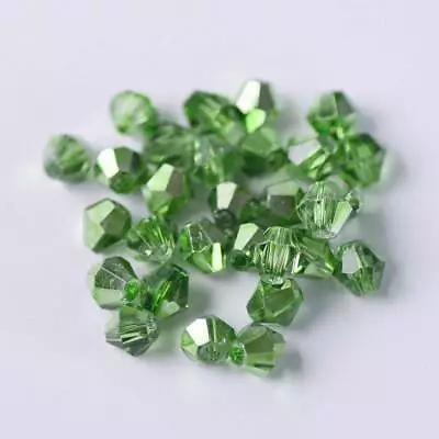 Wholesale 3mm/4mm/6mm Plated Bicone Faceted Crystal Glass Loose Spacer Beads Lot • $2.18