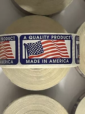 A Quality Product Made In America Stickers. 12 Roll Lot • $99.99
