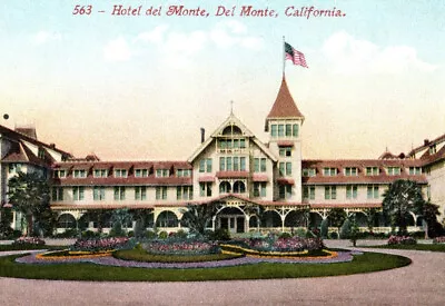 Monterey California Postcard Hotel Del Monte American Flag Gardens Circa 1910 • $11.75