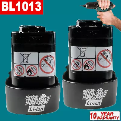 2x BL1013 10.8V 4.8AH For Makita Li-ion Battery BL1014 LCT203W 194551-4 194550-6 • $34.89