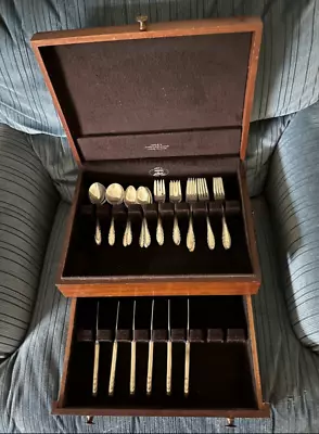 $1000 • Buy Silverware Set 925  Lyric Gorham Sterling 6 Place Settings 30 Piece Mid Century