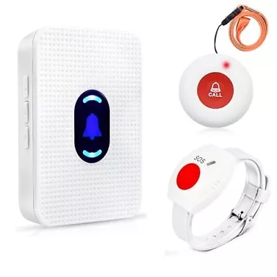 DAYTECH Wireless Caregiver Pager Call Button For Elderly Wrist Alarm System • £22.99