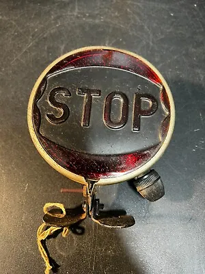 Vintage STOP Tail Light With Glass Lens Rat Rod Tail Light • $146.63