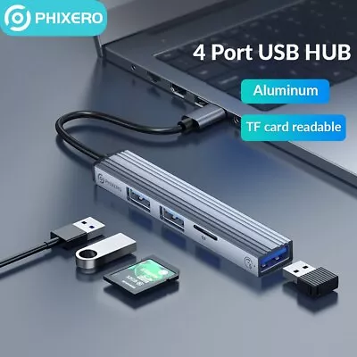 USB-C 4 In 1 Mini USB 3.0 USB 2.0 Hub Multi-Port Adapter High Speed Splitter • $8.54