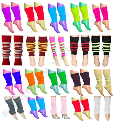 Leg Warmers Girls Women Footless Slouch Socks 80's Dance Ballet Fancy Dress Tutu • £3.49