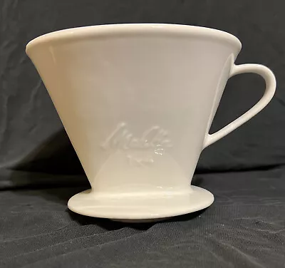 MELITTA Pour Over Ceramic Coffee Brewer Filter Porcelain White 1 Hole Single Cup • $19.99