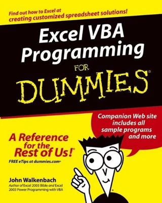 $5.52 • Buy Excel VBA Programming For Dummies