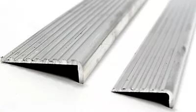 £4.25 • Buy ALUMINIUM FLUTED ANGLE Stair Step Edge Trim Slip Resistant 2 Sizes & 10 Lengths