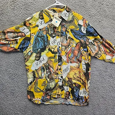 Rare Vintage Iconic Moschino Jeans Cowboy & Indians Men's Shirt Sz Medium NWT • $134.99