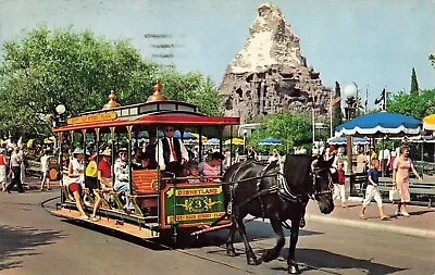 Postcard Disneyland Horse-Drawn Streetcar Matterhorn Mountain A-3 Posted 1965 • $3.50