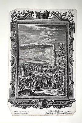 Rare Antique Print 18th Century Engraving - JJ Scheuchzer BIBEL Physica Sacra • £49