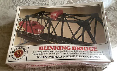 Bachmann 56-1221 N Scale Blinking Bridge And Trestle Set Building Kit NIB Sealed • $24.40