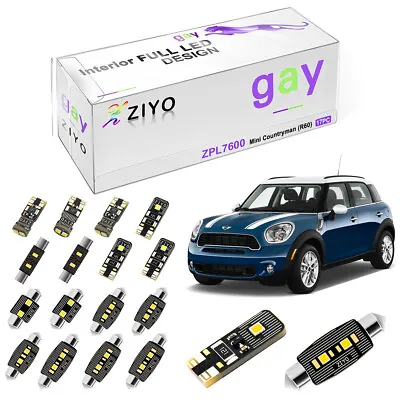 17pcs Xenon White LED Interior Light Kit For MINI Countryman R60 2010-2016 Lamps • $23.52