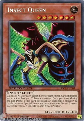 SBC1-END01 Insect Queen :: Secret Rare 1st Edition YuGiOh Card • £2.09