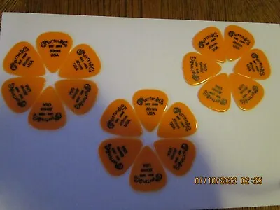 Rare 3 Six Packs Of Vintage .60mm USA Martin & Co Guitar Picks! Orange 18 Picks • $21.95