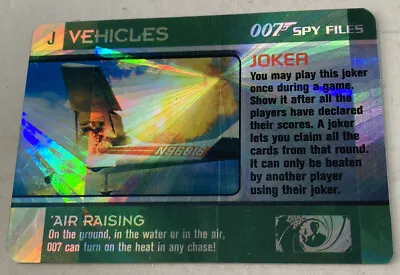 £0.99 • Buy James Bond 007 Spy Files Cards - Vehicles Joker Rare ￼Card J