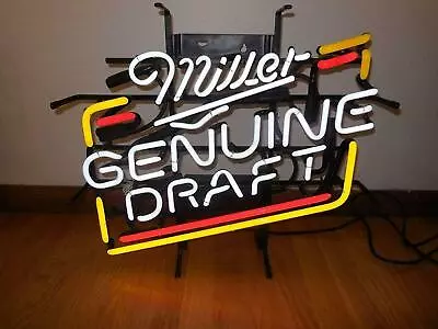 Neon Light Sign Lamp For Miller Genuine Draft Lite Beer 17 X14  Wall Decor Bar • $120.98