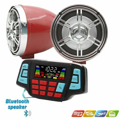 12V Motorcycle Waterproof Audio FM Radio Stereo Speaker For IPhone/iPod/MP3 • $37.99