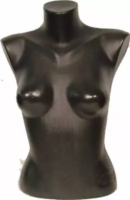 Female Torso Mannequin Form Display Bust Black Color (#5010) • $52.35