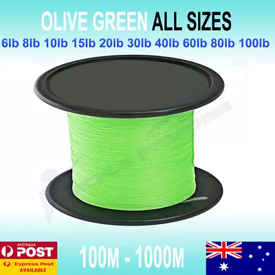 Green Braid Fishing Line 300m 500m Spectra Dyneema 6 10lb 15 20lb 30 40 50 60 80 • $9.95