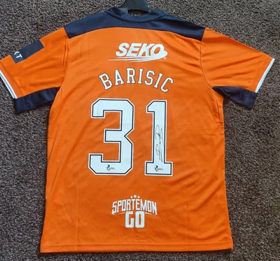£100 • Buy Rangers Away 2022-23 Shirt M Signed Borna Barsic With COA An Picture Proof.