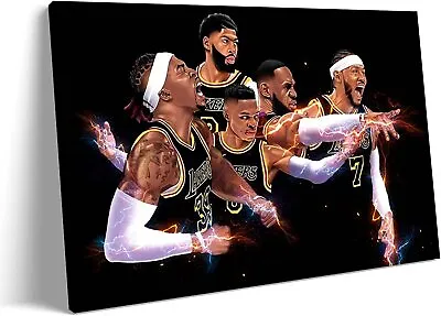 $14.90 • Buy Lebron James Canvas Wall Art Basketball Poster LivingRoom Bedroom Wall Decor Art