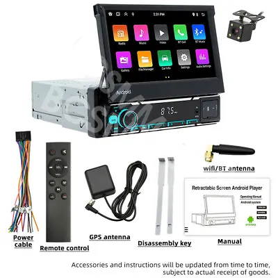 7in Android 13 2+64G Carplay Stereo Player GPS Navigation Bluetooth Wifi +Camera • $115.11