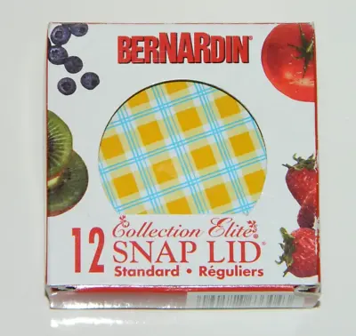 Bernardin Vintage Collection Elite Canning Jar Snap Lids 12 Regular Mouth • $18.99