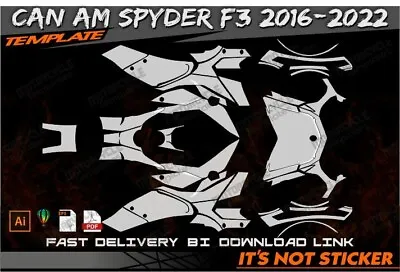 CAN AM  SPYDER F3 2016-2022 Template Vector 1/1 Real Scale EPS PDF CDR Format • $60