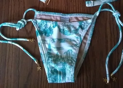 $50 • Buy Rosa Cha Designer Tonga Bikini Bottom -  Unique Bresiliens Pattern - Womens S