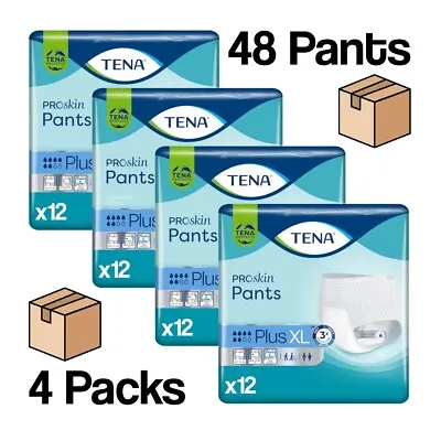 £51.99 • Buy Tena Proskin Pants Plus Extra Large Size 4 Packs Of 12 XL Incontinence Pants