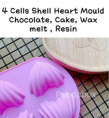 3D Silicone Madeleine Shell Cake Jelly Cookies Heart Chocolate Valentine Mould • £3.65