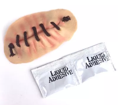 Stitched Up Mouth Halloween Make-Up SPFX Prosthetic Scar Wound Handmaids Tale • £3.29