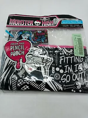 Monster High Velvet Art Pencil Pouch Zippered Pencil Case Authentic Bag Markers • $15