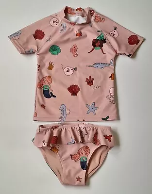 Next Girls 2 Piece Sunsafe Suit Swimsuit UV 50+ 18-24 Months Excellent Condition • £5