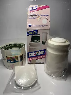 VTG Dixie 3 Oz Bathroom Cup Dispenser Counter Top Or Wall Mount NO CUPS Stickers • $19.99