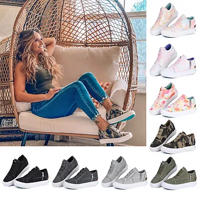 $37.99 • Buy Women‘s High Heel Wedge Sneakers Platform Hidden Shoes Casual Chunky Sneakers