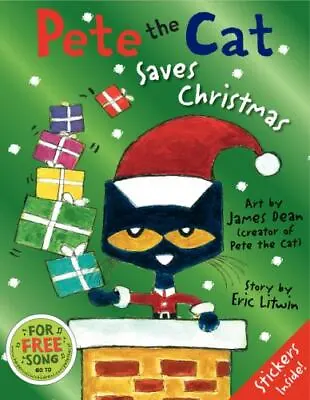 Pete The Cat Saves Christmas: Includes Stick- 0062110624 Hardcover Eric Litwin • $3.95