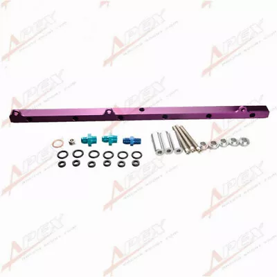 Purple CNC Billet Aluminun Genuine Billet High Fuel Rail Kit For Toyota 1JZ • $79.43