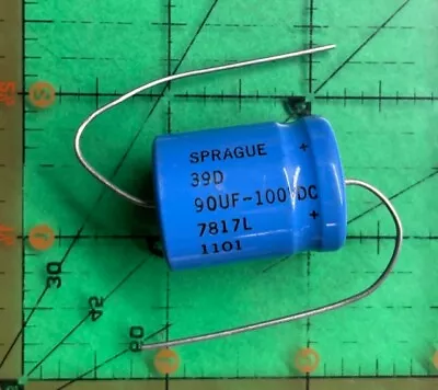 90uF 100v Sprague Axial Electrolytic Capacitor 39D906F100HE4 Audio AMP • $15.27