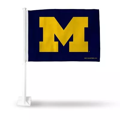 Michigan Wolverines Licensed 11X14 Window Mount 2-Sided Car Flag • $15.95