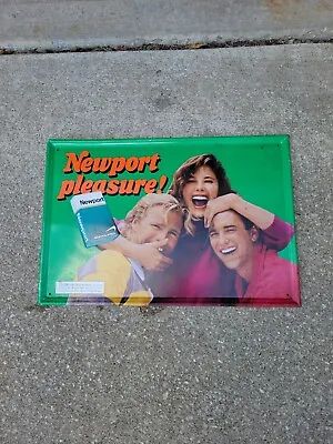 Vintage 1994 Newport Cigarette Alive With Pleasure Metal Tin Sign 25.5  X  17.5  • $19.95