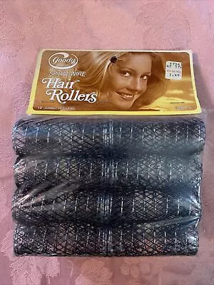 Vintage 1977 New Goody JUMBO Spiral Wire Hair Rollers 16 Pack NOS Curlers Gen X • $14.80