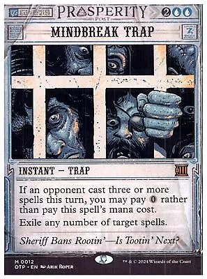 MTG Mindbreak Trap NM Outlaws Of Thunder Junction: Breaking News • $22.99