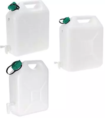 5 10 20 35 Litre Plastic Water Carrier With Tap Jerry Can Food Grade Container • £13.89