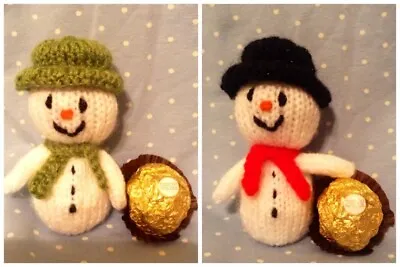 £2.99 • Buy KNITTING PATTERN - Christmas Snowman Chocolate Cover Fits Ferrero Rocher