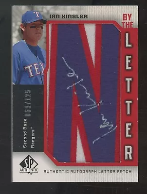 2006 SP Authentic By The Letter Ian Kinsler Letter N Patch AUTO 69/125 Rangers • $3.25