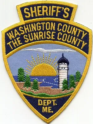 WASHINGTON COUNTY MAINE ME The Sunrise County LIGHTHOUSE SHERIFF POLICE PATCH • $9.99